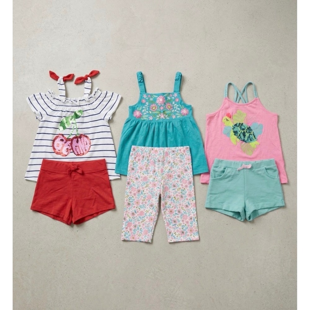 Girls Summer Outfits Lot Size 7-8 Medium (3 Sets)Tommy Bahama, Max Studio & More